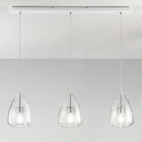 Hanglamp Britton, 3-lamps, transparant