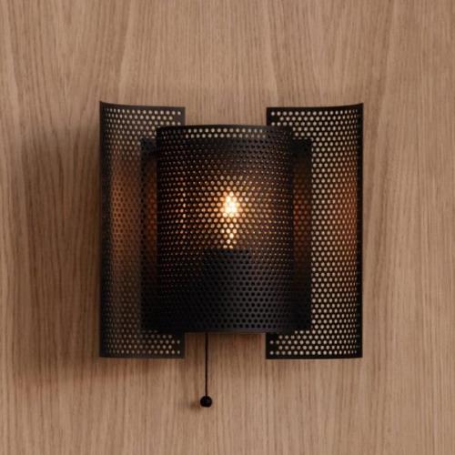 Northern Butterfly perforated wandlamp zwart