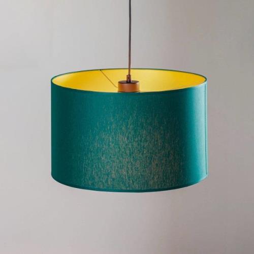 Hanglamp Soho cilindrisch 1-lamp Ø 40cm groen/goud