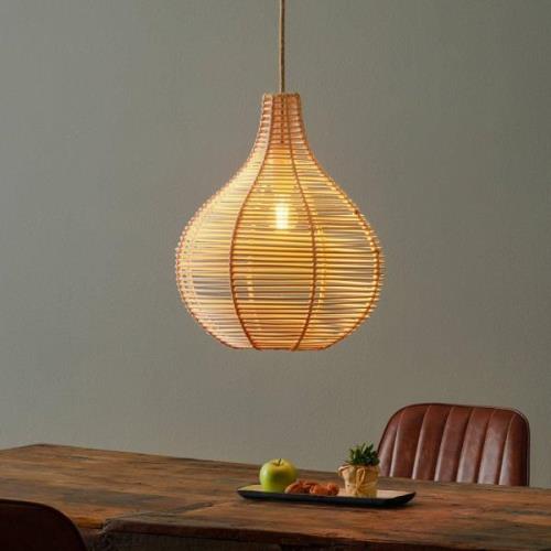 Hanglamp Bolita van hout, Ø 42 cm