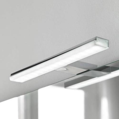 LED spiegellamp Pandora, chroom, breedte 20,8 cm