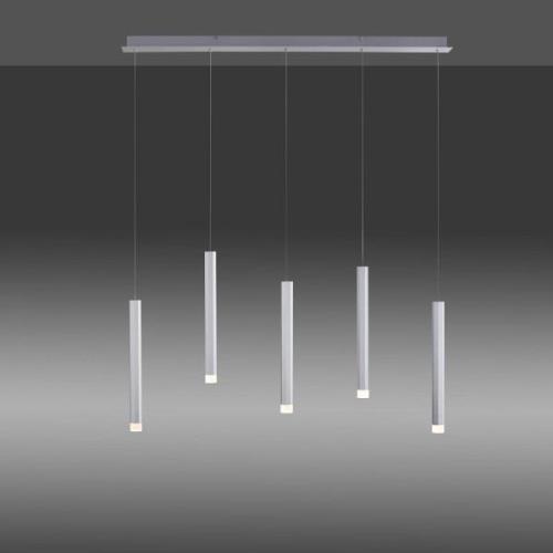 LED hanglamp Bruno, 5-lamps, aluminium