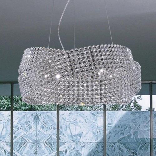 Kristallen pendellamp DIAMANTE Ø 95 cm