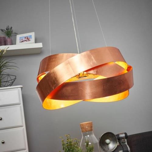 Pura hanglamp in koper, 60cm, 8x G9