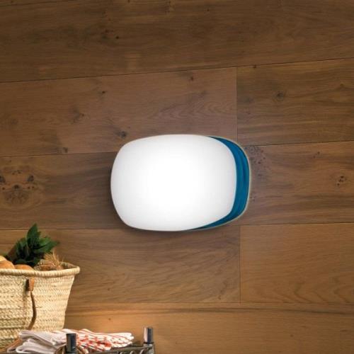 LZF Guijarro medium LED wandlamp, blauw