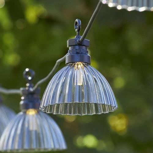 LED lichtketting Circus Shade met 12 kappen grijs