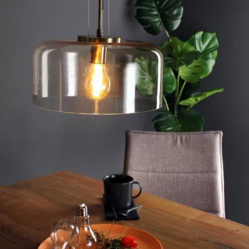 Hanglamp Gibus S30 met glazen kap amber