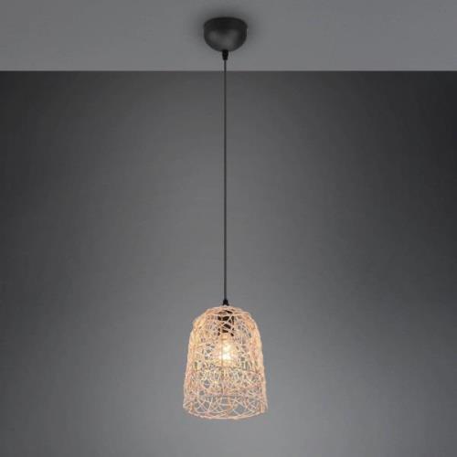 Hanglamp Lovis van gevlochten rotan, 1-lamp