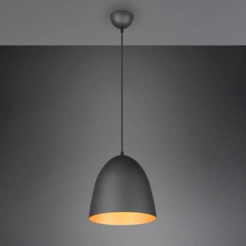 Hanglamp Tilda 1-lamp zwart/goud Ø 25 cm