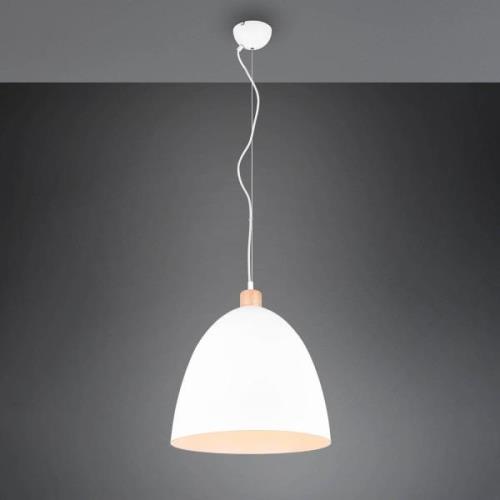 Hanglamp Jagger, 1-lamp, Ø 40 cm, wit