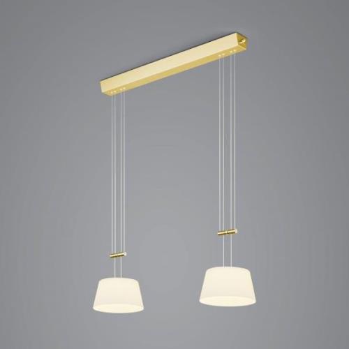 BANKAMP LED hanglamp, 2-lamps, messing