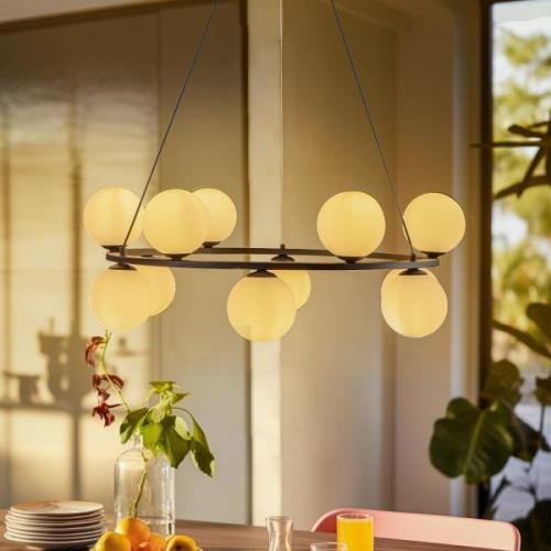 Hanglamp 1085R1, 12-lamps, zwart