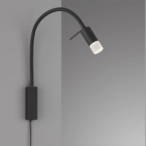 LED wandlamp Seng, flexibele arm, met diffusor