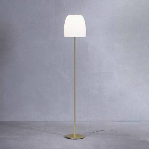 Prandina Notte F1 vloerlamp, messing/wit