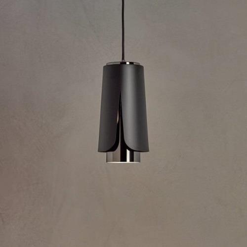 Prandina Tulipa hanglamp zwart/zwart-chroom