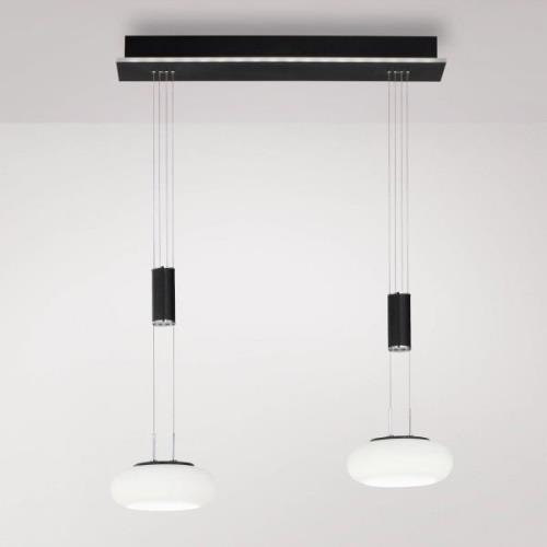 Paul Neuhaus Q-ETIENNE LED hanglamp 2-lamps, zwart