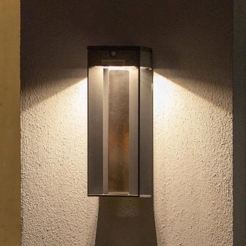 LED solarwandlamp Blade met sensor, grijs