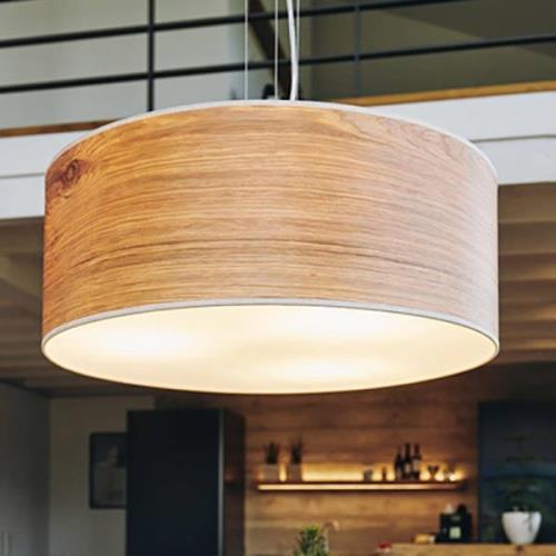 LeuchtNatur Discus hanglamp 55cm eiken wit