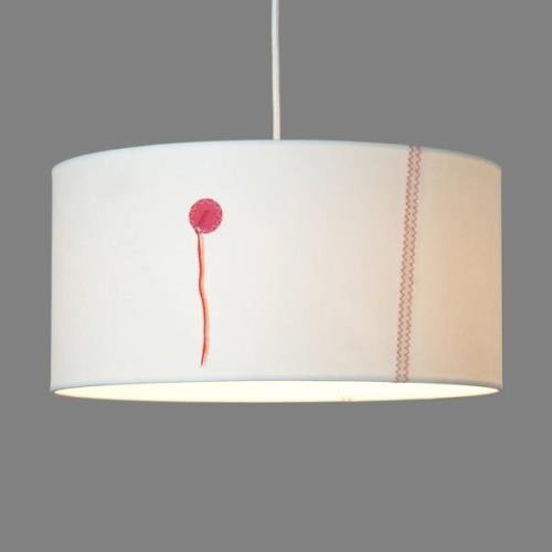 Hanglamp traditioneel schip van zeil wit/rood