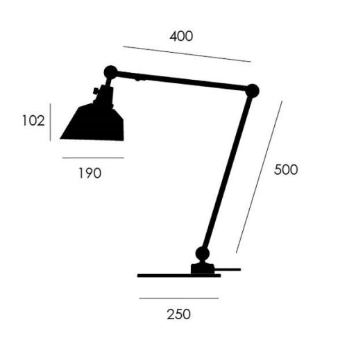 midgard modular TYP 551 tafellamp wit 70 cm