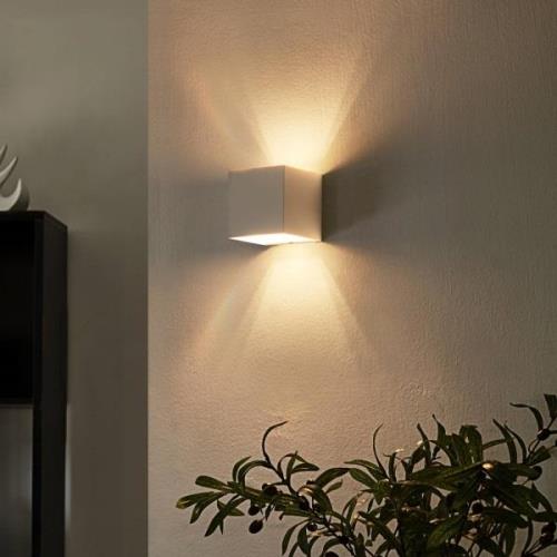 Arcchio LED wandlamp Zuzana, hoekig, wit, 9,7 cm breed