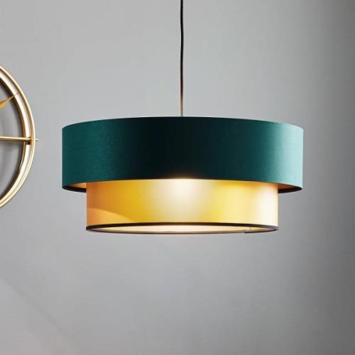 Hanglamp Dorina, groen/goud Ø 50cm