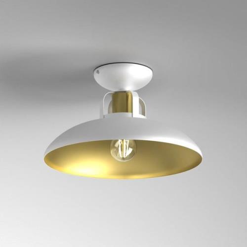 Plafondlamp Felix, wit/goud