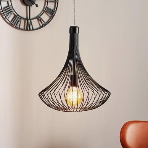 Hanglamp Cage in zwart met kooikap