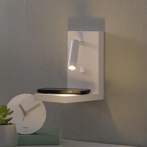 Zanzibar LED wandlamp met leeslampje, wit