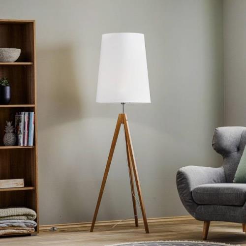 Walz vloerlamp, driepoot frame, witte kap