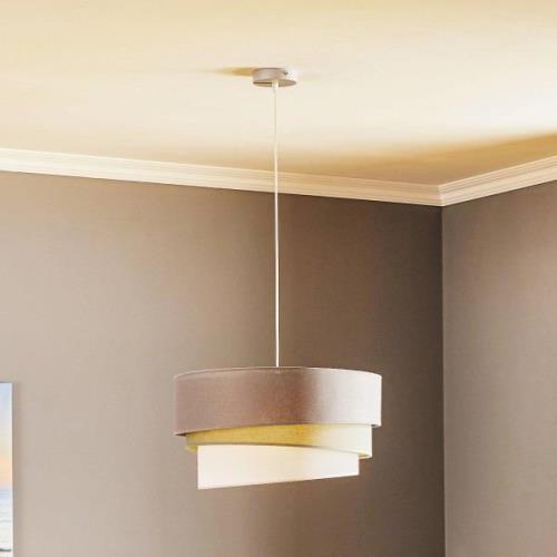 Euluna Trio hanglamp beige/aquamarijn/écru Ø45cm