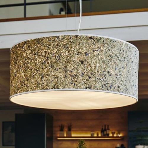 LeuchtNatur Discus hanglamp 55cm korenbloem wit