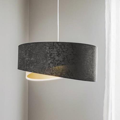 Vivien hanglamp driekleur donkergrijs/wit/goud