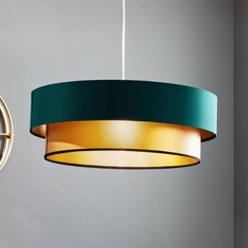 Hanglamp Dorina, groen/goud Ø 60cm