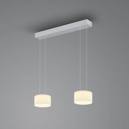 BANKAMP Grand Opal hanglamp, 2-lamps, aluminium