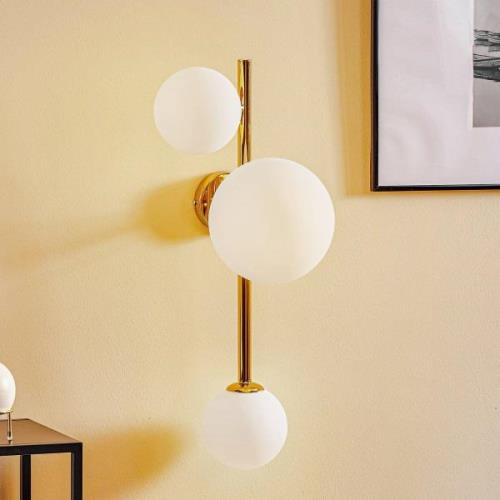 Wandlamp Dione, 3-lamps, goud