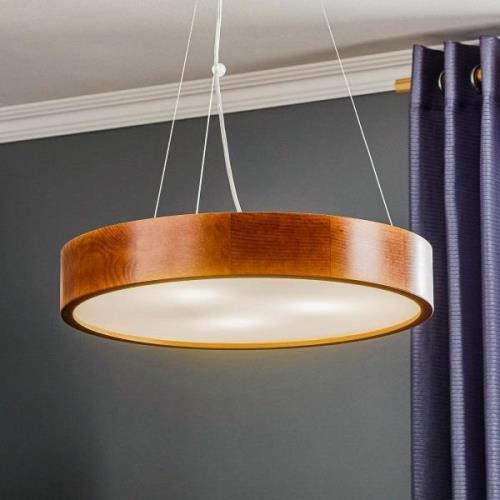 Hanglamp Kerio, Ø 47 cm, dennenhout rustiek