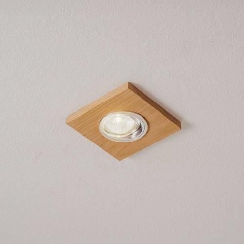 Vitar plafond inbouwlamp, hout, geolied eiken, 9,5 x 9,5 cm