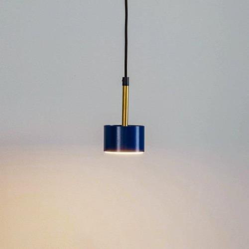 Hanglamp Arena lang 1-lamp, blauw-goud