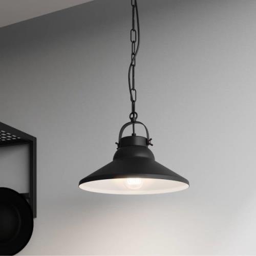 Hanglamp iron, zwart/wit