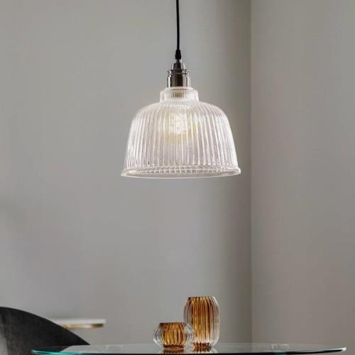 Hanglamp Leana, helder glas, 1-lamp, chroom