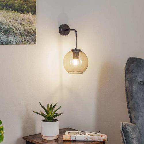 Vetro wandlamp met rookgrijze glazen kap