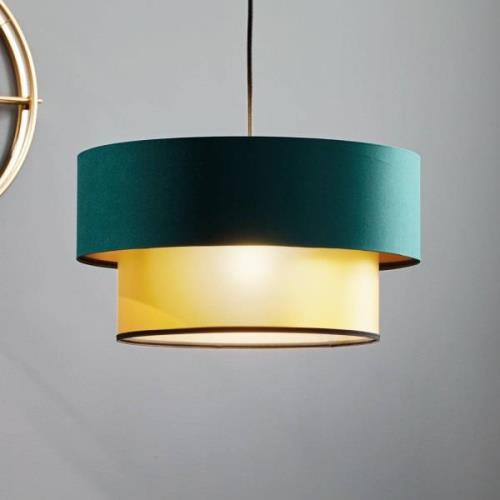 Hanglamp Dorina, groen/goud Ø 40cm