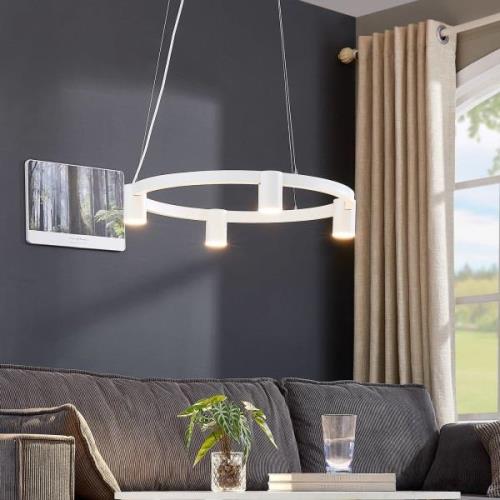 Arcchio Brinja hanglamp wit 4-lamps rond