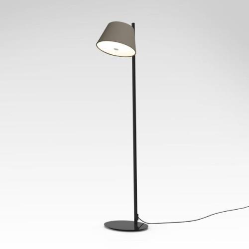 MARSET Tam Tam vloerlamp, 1-lamp, mat, bruin