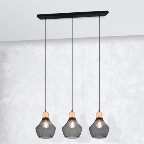 Balk hanglamp Valeria, 3-lamps