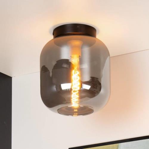 Plafondlamp Joanet met rookglas, Ø 25 cm