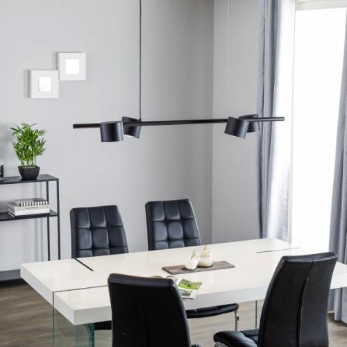 Hanglamp 1047, 4-lamps, zwart