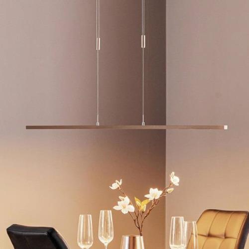 Quitani LED hanglamp Tolu, nikkel, lengte 138 cm