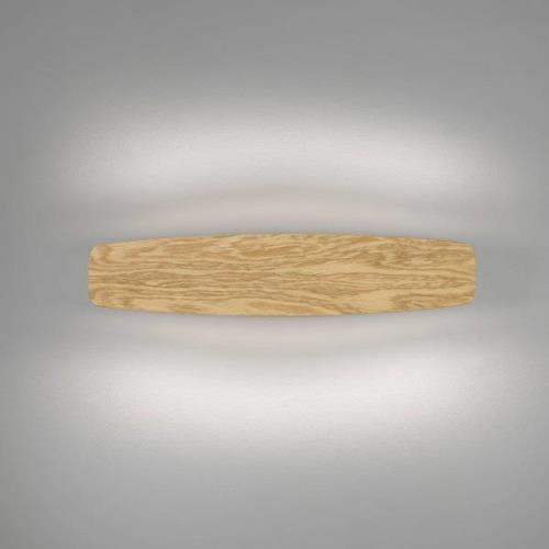 Quitani LED wandlamp Persida, 48 cm lang, eiken, 2.700 K